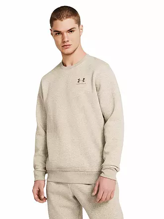 UNDER ARMOUR | Suéter de hombre UA Essential Fleece Crewneck | camel